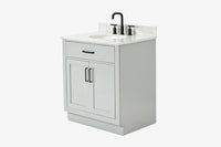 Ariel hepburn 30-31 in. oval sink vanity with 0.75 - 1.5 in. with countertop