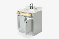 Ariel hepburn 30-31 in. oval sink vanity with 0.75 - 1.5 in. with countertop