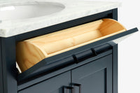 Ariel hepburn 30-31 in. oval sink vanity with 0.75 - 1.5 in. with countertop