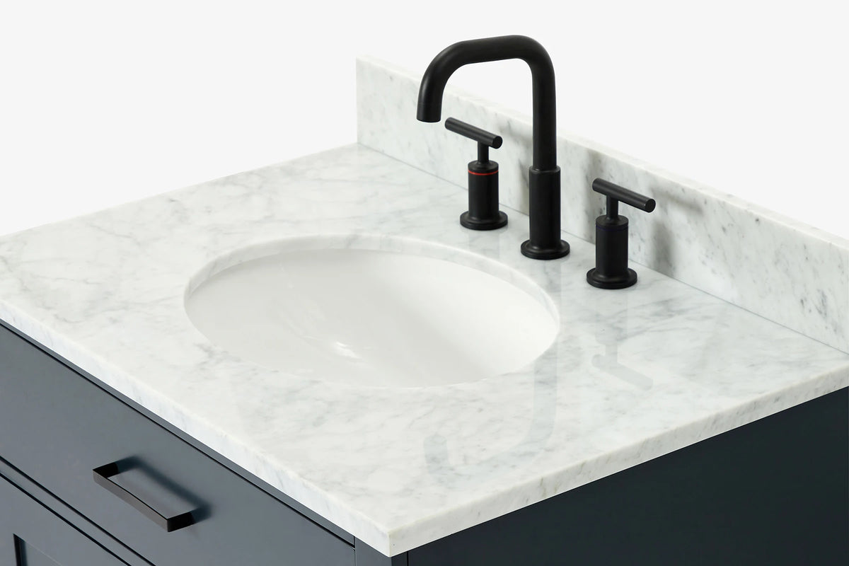 Ariel hepburn 30-31 in. oval sink vanity with 0.75 - 1.5 in. with countertop