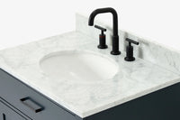 Ariel hepburn 30-31 in. oval sink vanity with 0.75 - 1.5 in. with countertop