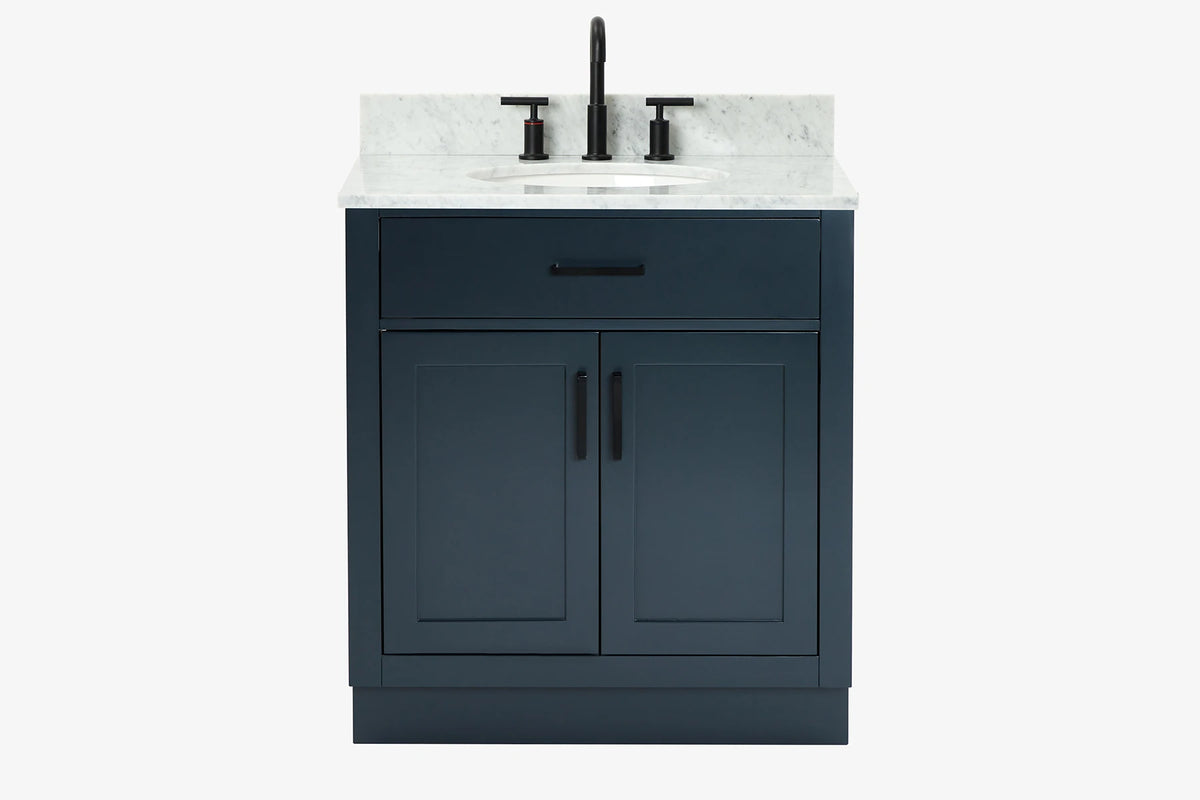 Ariel hepburn 30-31 in. oval sink vanity with 0.75 - 1.5 in. with countertop