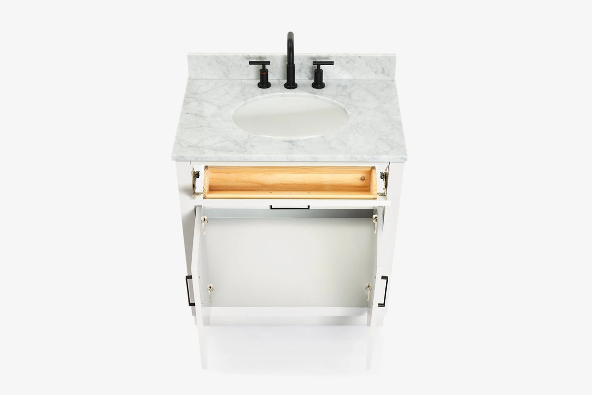 Ariel hepburn 30-31 in. oval sink vanity with 0.75 - 1.5 in. with countertop