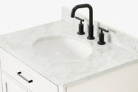 Ariel hepburn 30-31 in. oval sink vanity with 0.75 - 1.5 in. with countertop