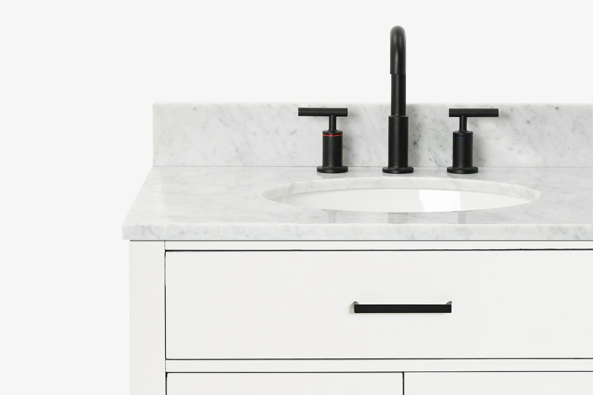 Ariel hepburn 30-31 in. oval sink vanity with 0.75 - 1.5 in. with countertop