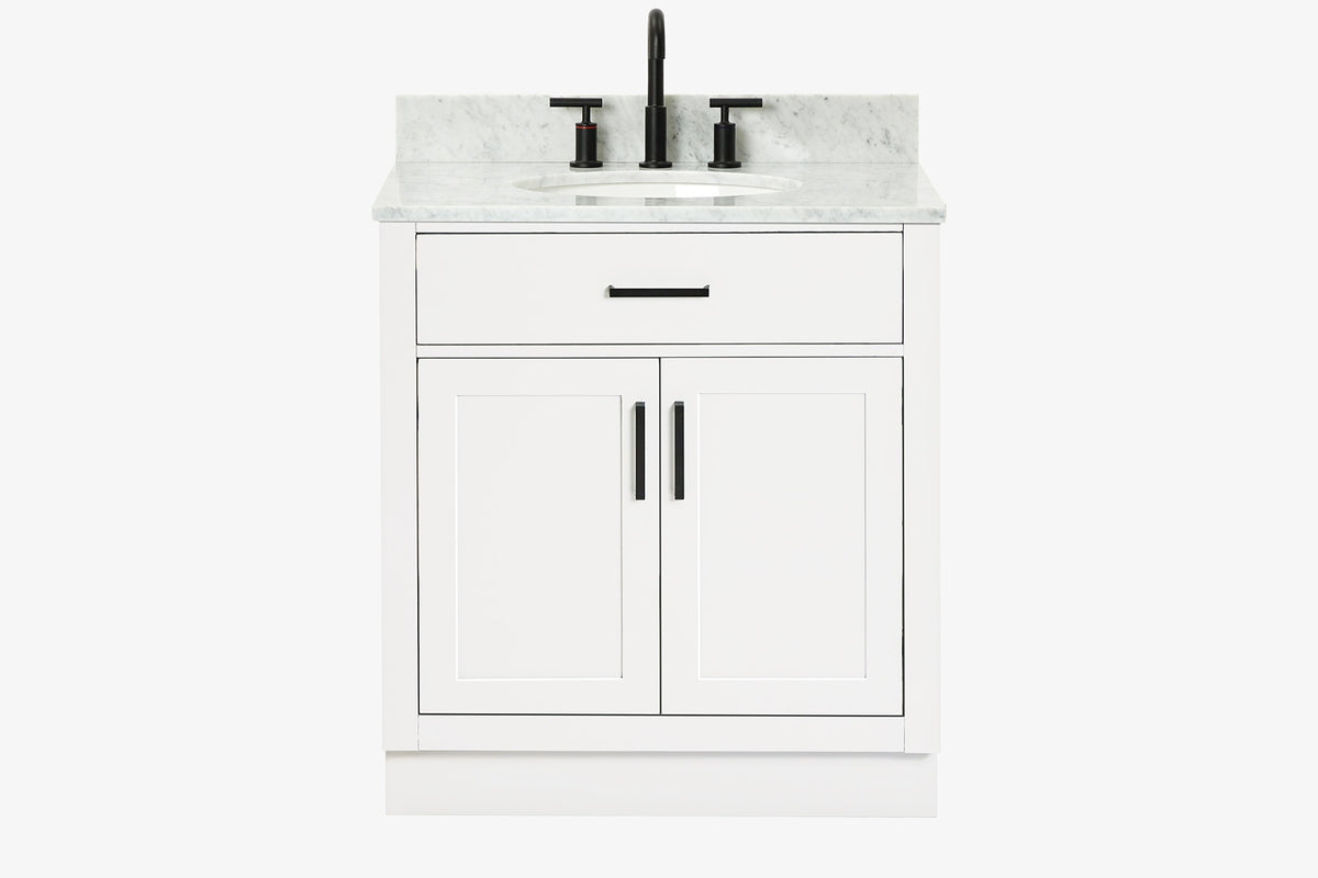 Ariel hepburn 30-31 in. oval sink vanity with 0.75 - 1.5 in. with countertop