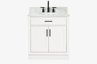 Ariel hepburn 30-31 in. oval sink vanity with 0.75 - 1.5 in. with countertop