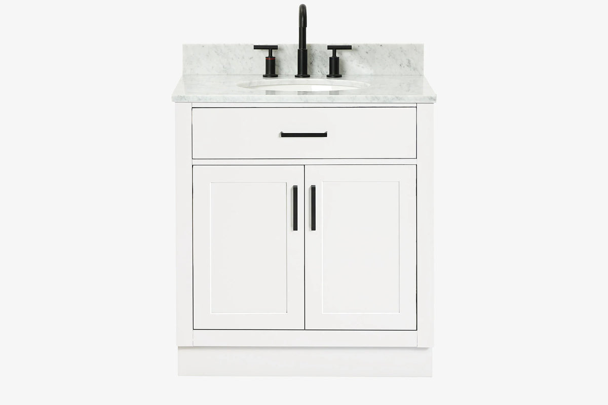 Ariel hepburn 30-31 in. oval sink vanity with 0.75 - 1.5 in. with countertop