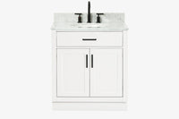 Ariel hepburn 30-31 in. oval sink vanity with 0.75 - 1.5 in. with countertop