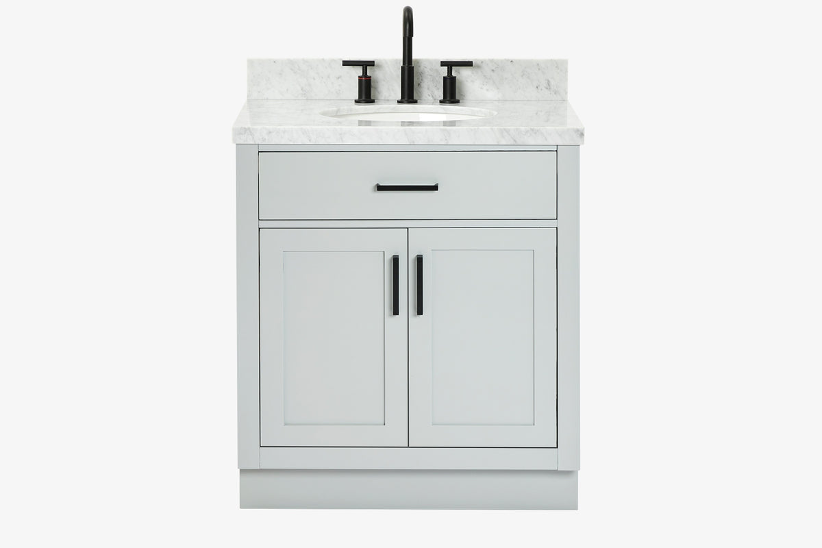 Ariel hepburn 30-31 in. oval sink vanity with 0.75 - 1.5 in. with countertop