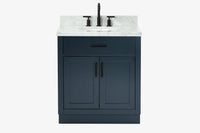 Ariel hepburn 30-31 in. oval sink vanity with 0.75 - 1.5 in. with countertop