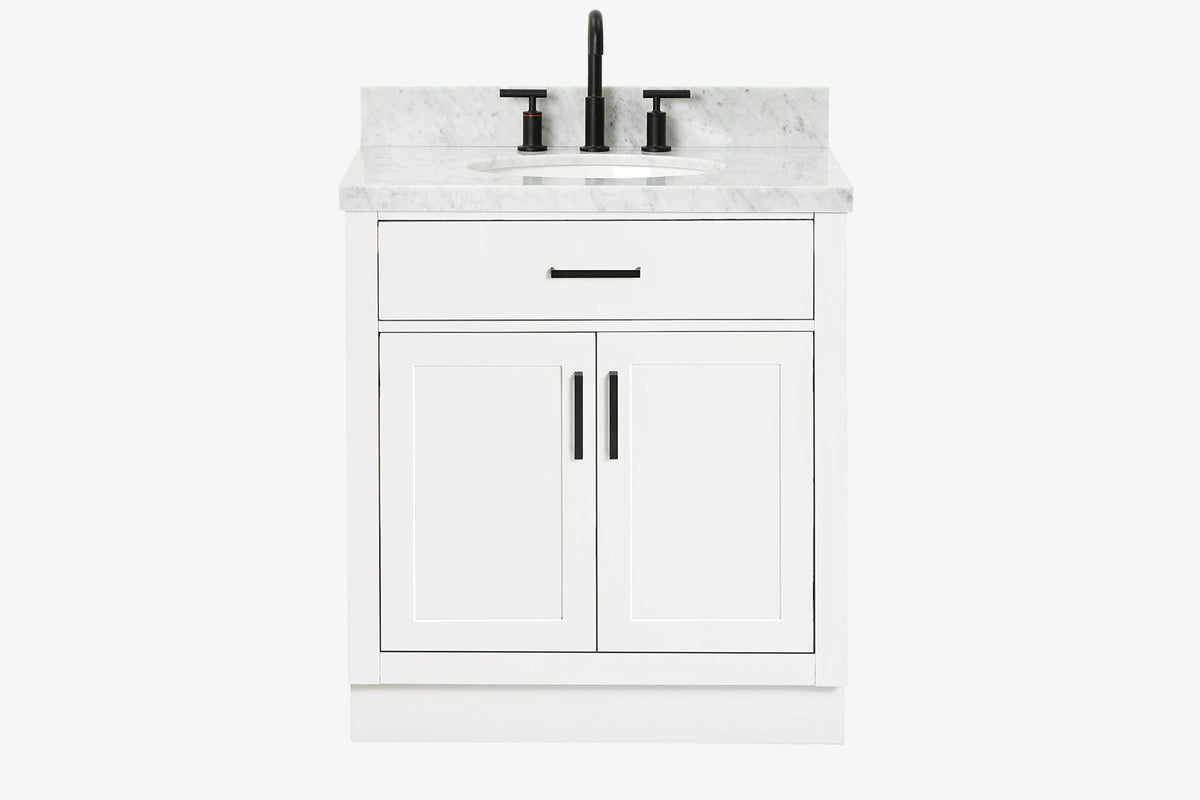 Ariel hepburn 30-31 in. oval sink vanity with 0.75 - 1.5 in. with countertop