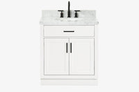 Ariel hepburn 30-31 in. oval sink vanity with 0.75 - 1.5 in. with countertop