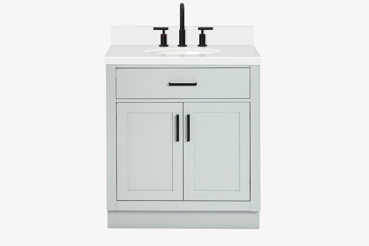 Ariel hepburn 30-31 in. oval sink vanity with 0.75 - 1.5 in. with countertop