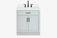 Ariel hepburn 30-31 in. oval sink vanity with 0.75 - 1.5 in. with countertop