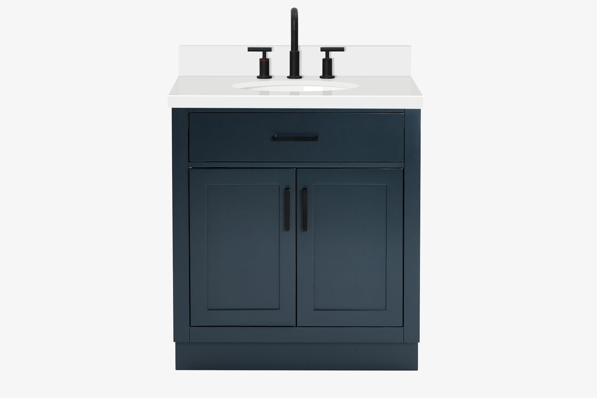Ariel hepburn 30-31 in. oval sink vanity with 0.75 - 1.5 in. with countertop
