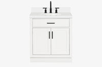 Ariel hepburn 30-31 in. oval sink vanity with 0.75 - 1.5 in. with countertop