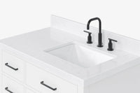 Ariel hepburn 36-37 in. right offset rectangle sink vanity with 0.75-1.5 in. with countertop