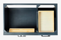 Ariel hepburn 36-37 in. left offset oval sink vanity with 1.5-0.75 in. with countertop