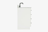 Ariel hepburn 36-37 in. left offset oval sink vanity with 1.5-0.75 in. with countertop