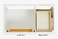 Ariel hepburn 36-37 in. left offset oval sink vanity with 1.5-0.75 in. with countertop