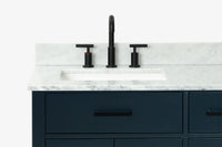 Ariel hepburn 36-37 in. left offset rectangle sink vanity with 0.75-1.5in. with countertop