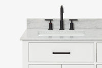 Ariel hepburn 36-37 in. left offset rectangle sink vanity with 0.75-1.5in. with countertop
