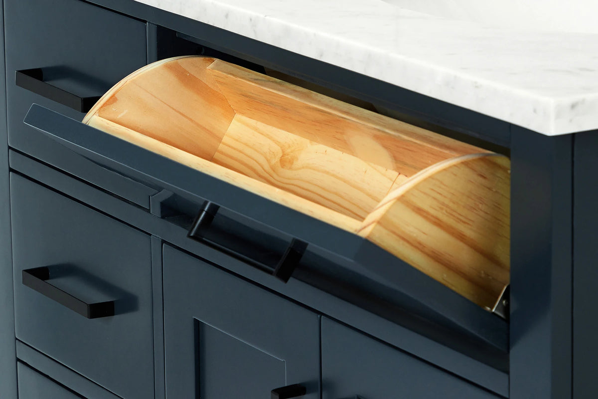 Ariel hepburn 36-37 in. right offset oval sink vanity with 0.75-1.5 in. with countertop