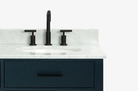 Ariel hepburn 36-37 in. right offset oval sink vanity with 0.75-1.5 in. with countertop