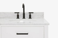 Ariel hepburn 36-37 in. right offset oval sink vanity with 0.75-1.5 in. with countertop