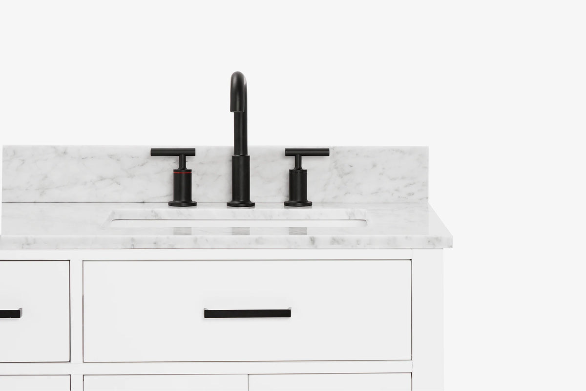 Ariel hepburn 36-37 in. right offset rectangle sink vanity with 0.75-1.5 in. with countertop