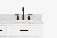 Ariel hepburn 36-37 in. right offset rectangle sink vanity with 0.75-1.5 in. with countertop