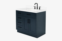 Ariel hepburn 36-37 in. right offset rectangle sink vanity with 0.75-1.5 in. with countertop