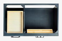 Ariel hepburn 36-37 in. right offset rectangle sink vanity with 0.75-1.5 in. with countertop