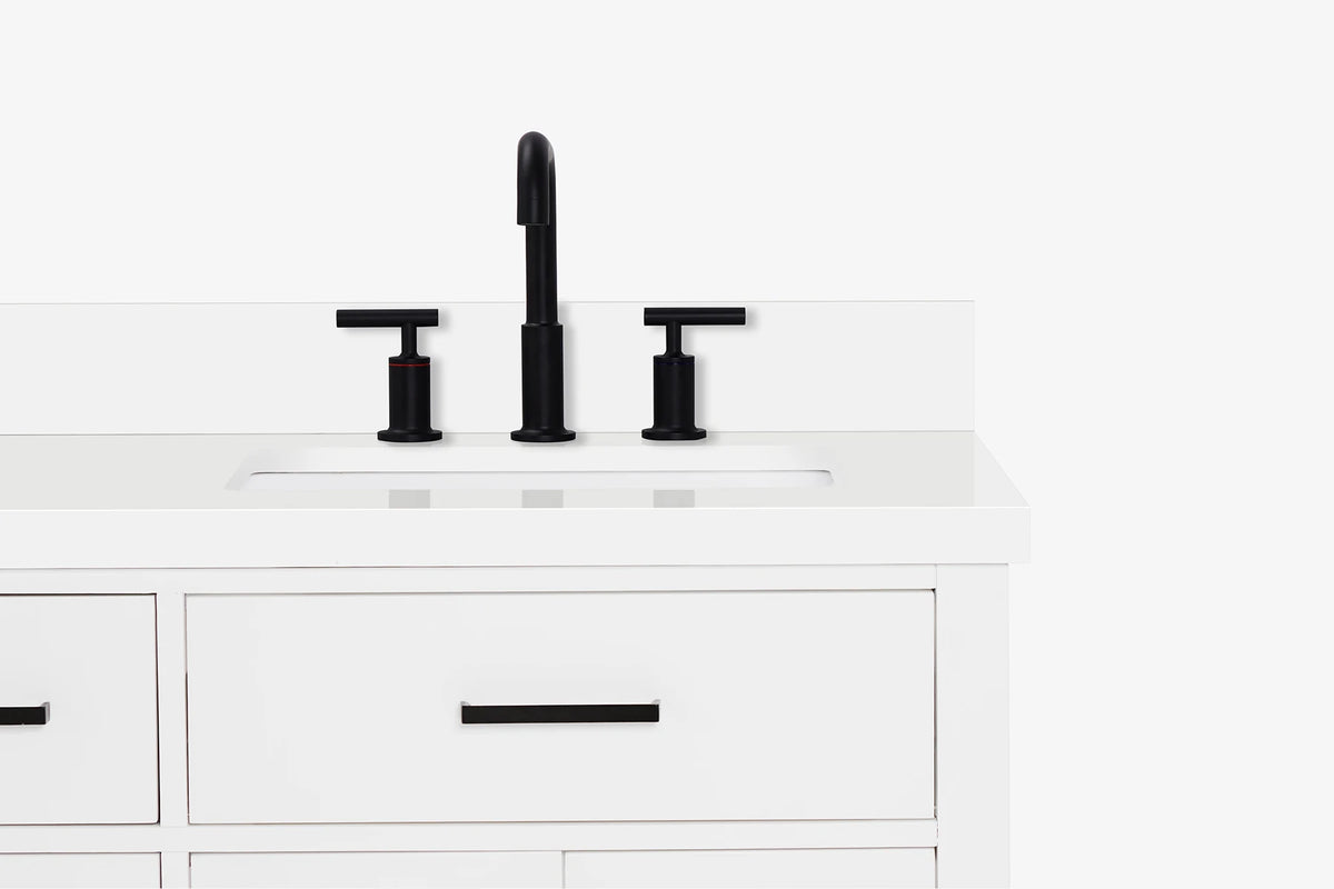 Ariel hepburn 36-37 in. right offset rectangle sink vanity with 0.75-1.5 in. with countertop