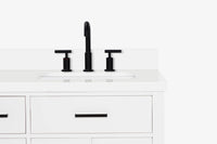 Ariel hepburn 36-37 in. right offset rectangle sink vanity with 0.75-1.5 in. with countertop