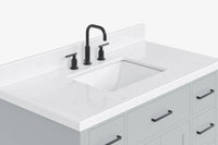 Ariel hepburn 42-43 in. rectangle sink bathroom vanity with countertop 0.75-1.5 edge