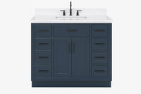 Ariel hepburn 42-43 in. rectangle sink bathroom vanity with countertop 0.75-1.5 edge