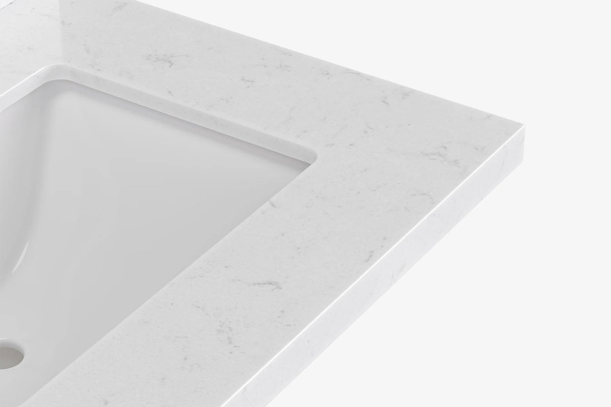 Ariel hepburn 42-43 in. right offset rectangle sink bathroom vanity with countertop 0.75-1.5 in edge