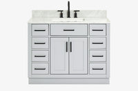 Ariel hepburn 42-43 in. rectangle sink bathroom vanity with countertop 0.75-1.5 edge