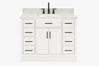 Ariel hepburn 42-43 in. rectangle sink bathroom vanity with countertop 0.75-1.5 edge