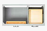 Ariel hepburn 42-43 in. left offset rectangle sink vanity with 0.75-1.5 inch with countertop