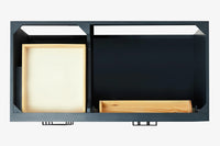 Ariel hepburn 42-43 in. left offset rectangle sink vanity with 0.75-1.5 inch with countertop