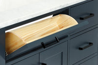 Ariel hepburn 42-43 in. left offset rectangle sink vanity with 0.75-1.5 inch with countertop