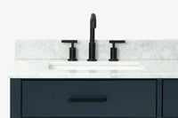 Ariel hepburn 42-43 in. left offset rectangle sink vanity with 0.75-1.5 inch with countertop