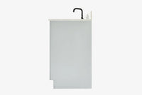 Ariel hepburn 43 in. right offset rectangle sink vanity with 0.75 in. carrara white countertop in white
