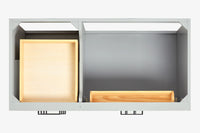 Ariel hepburn 43 in. right offset rectangle sink vanity with 0.75 in. carrara white countertop in white