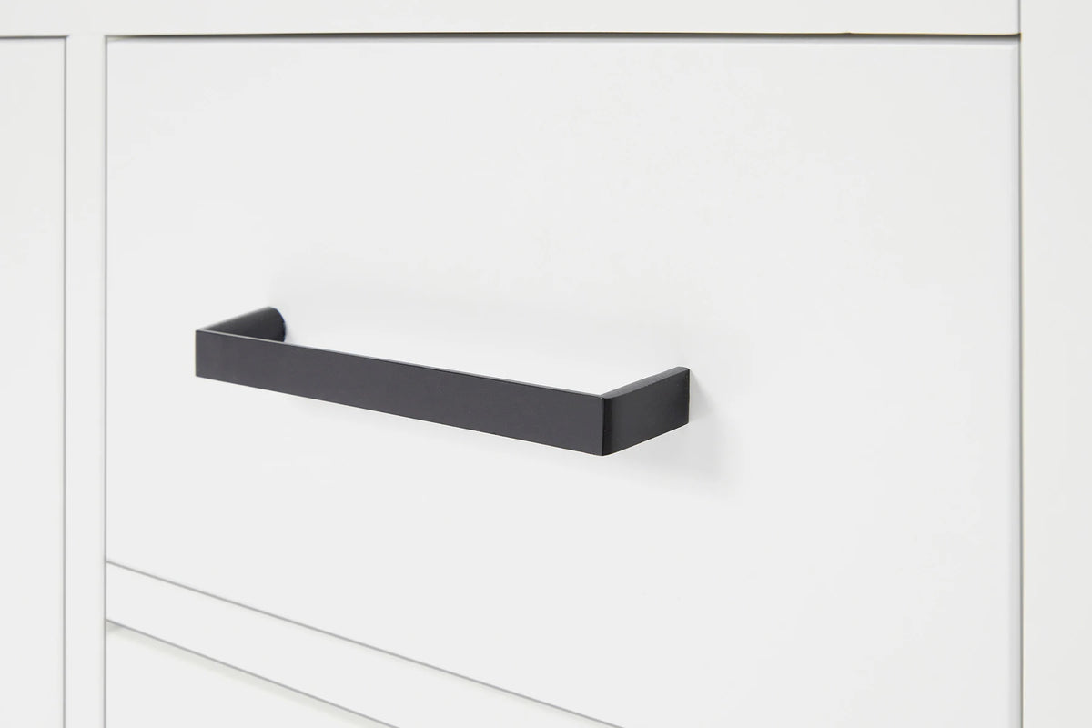 Ariel hepburn 43 in. right offset rectangle sink vanity with 0.75 in. carrara white countertop in white
