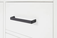 Ariel hepburn 43 in. right offset rectangle sink vanity with 0.75 in. carrara white countertop in white