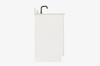 Ariel hepburn 43 in. right offset rectangle sink vanity with 0.75 in. carrara white countertop in white